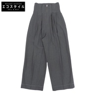 商品：Like New Wool x Rayon 白色縫線高腰束口寬腳直筒褲 灰色 36 32-140-07-110015 36 [二手]
