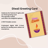 PDF 5 DesignsPrintable Deepavali Greeting Card, Kad Deepavali Printable and E-Greeting Card, Happy D