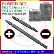 (10pcs) S067-2165 (65mm) S067-2110 (110mm) ( + - ) SNZO Universal Magnetic Screwdriver Bit PH2+SL6 1