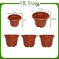 Flower Pot / Round Flower Pot / Pasu Bunga / Plastic Flower Pot / Flower / Pot