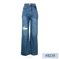 Niyom jeans นิยมยีนส์ B239 กางเกงผู้หญิงทรงกระบอกใหญ่