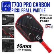 T700 Pro Carbon Pickleball Paddle 16mm | USA Pickleball Approved | Premium T700 Carbon Fiber Face
