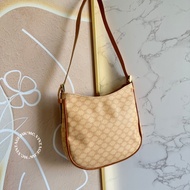 CELINE Vintage Macadam Shoulder Bag 中古 茶色 老花 肩背包