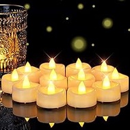 5plots Flameless Candles, 24 Pack LED Tea Lights Candles Battery Operated, Last 200+ Hrs Flickering 