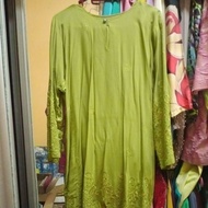 PRELOVED BAJU KURUNG KLASIK (OLIVE GREEN) baju kurung baju raya klasik fesyen wanita tradisional