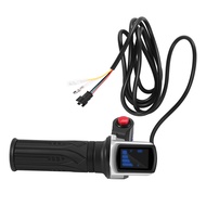 Electric Bicycle Scooter Speed Throttle Grip LCD Display with Switch EBike Twist Throttle Accelerato