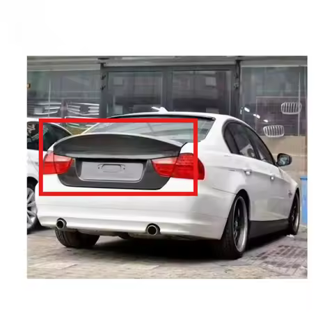 Carbon Fiber Rear Spoiler Wing Cover ForBMW 3 Series E90 LCI CSL Body Package 2009-2012