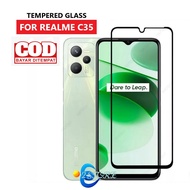 LAYAR REALME C35 Tempered glass full screen protector anti-scratch glass REALME C35