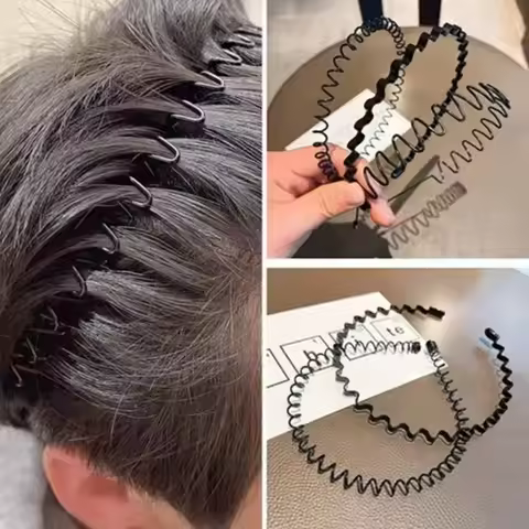 3pcs Men's Hair Hoops Simplified Korean Fashion Wash Face Anti Slip Head Hoops Sports Invisible Hair