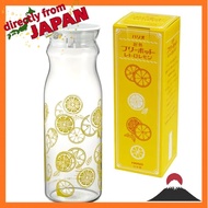 HARIO Heat Resistant Free Pot Retro Lemon Cold Water Bottle, working capacity 1200ml, transparent ye
