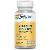 SOLARAY Vitamin D3 K2, 120 VegCaps XFTU