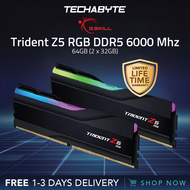 G.Skill Trident Z5 RGB Series | 64GB (2 x 32GB) | SDRAM | DDR5 6000 MT/s| Dual Channel Desktop Memory