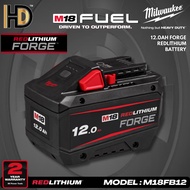 Milwaukee M18 12.0AH Forge Redlithium Battery / Milwaukee M18 FB6 12.0AH High Output Battery / 2 Yea