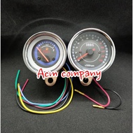 Amper petrol needle led + Tachometer rpm x1000rpm Round Chrome Led Needle