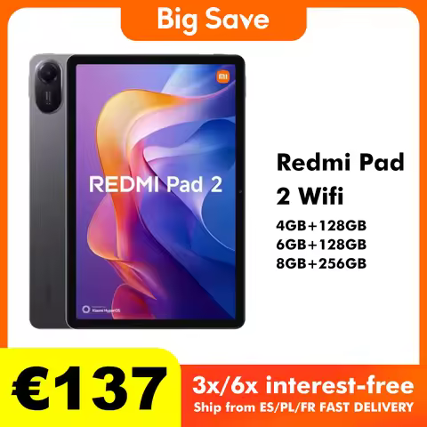 Xiaomi Redmi Pad 2 4GB/128GB 6GB/128GB 8GB/256GB 9000mAh Battery 11" 2.5K WiFi Global Version Tablet