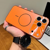 Electroplating BIG Window Magnetic Case Camera Lens Protector for iphone 11 13 14 15 16 17 Pro Max F