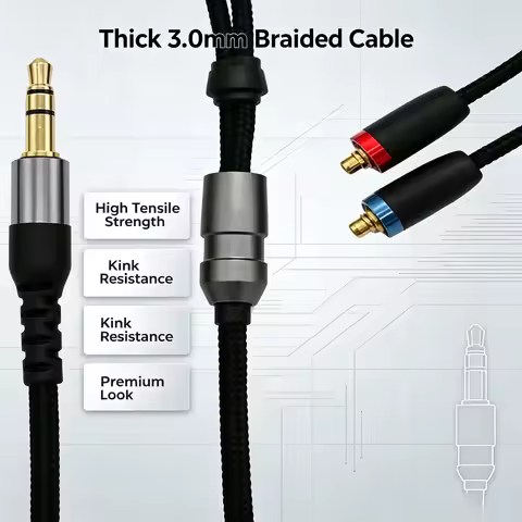MMCX Headphones Upgrade MP3 Line For Shure SE215 SE846 UE900 XBA-A3 A1 N3 ES10 Diameter 3.0MM