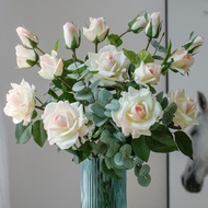 kkv sladko rosa multiflora tanaman bunga mawar hias artifisial - pink and white