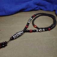Lucky feng shui 9-eye Dzi bead necklace
