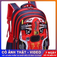 bag high-quality anti-hunchback, waterproof men's school backpack with 3D car print, many sizes to c