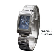 Giordano  Curvex Rectangle Mens Vintage Slim Quartz Watch (All-Stainless Steel) G3240