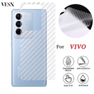 Carbon Fiber Phone Protective Back For VIVO V30 Lite V29 V29E V27 V27E V25 V25E V23 V23E V21 V21E V20 SE V17 V15 Pro T1 X90 X80 X70 X60 X50 V19 Neo 5G 4G 2023