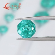 5*5mm-8*8mm Octagonal shape Synthetic Paraiba YAG Loose Stone Yttrium Aluminium Garnet With Inclusio