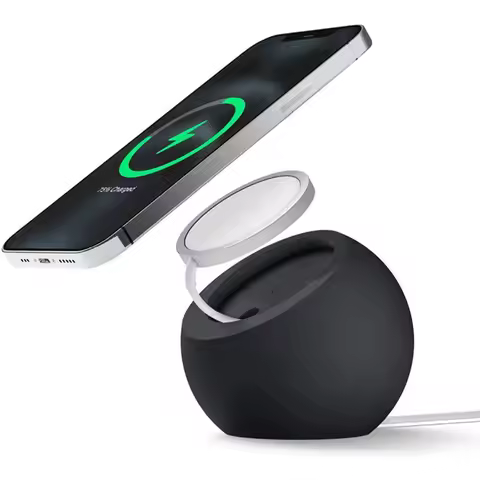 Ball Shape Magnetic Silicone Charging Desk Holder Stand for Magsafe IPhone 13 14 Pro Macsafe Charger
