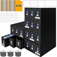 Classic Trading Card Storage Box for 10,800+ Cards, Commander Display, 18 Boxes, 72 Card Separators,