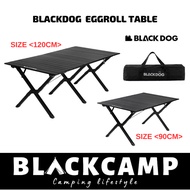 Blackdog Camping Foldable Table 120cm 90cm Aluminium Alloy Foldable EggRoll Black  [120cm] khemah