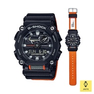 CASIO GA-900C-1A4 / G-SHOCK / Analog-Digital / Industrial Design Motif / 200M WR / Cloth Strap / Bla