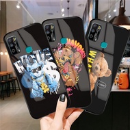 Softcase Glass Kaca BEARS [SF102] INFINIX HOT 9 PLAY Latest Mobile Phone Case - Mobile Phone Protect