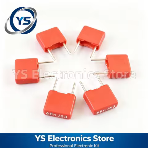WIMA RED MKS2 63V0.068UF 63V 0.068UF 683 68NF 63V683 P5mm Film Capacitor Hi-Fi Audio Capacitors NEW 