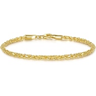 14K Gold Rope Chain Bracelet for Women and Men Dense Design Gold Jewelry Gifts Available in Sizes 6.