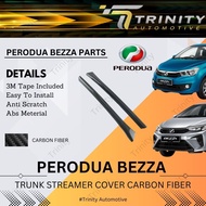 Perodua Bezza 2020 - 2023 Trunk Streamer Carbon Fiber Cover accessories (delete chrome)
