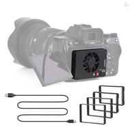 Andoer FS-04B Camera Cooling Fan External Cooling System with 2 Fan Speeds 4pcs Mounting Adapter Pla