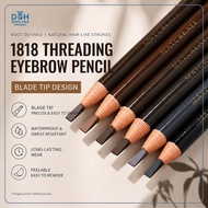 1818 Threading Eyebrow Pencil Blade Tip Waterproof Sweatproof Peelable Brow Pencil Natural Strokes 根