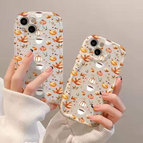 For Realme 14 5G 13 Pro Plus 14X 13 12 11 10 9 8 8i 9i C75 C65 C63 C55 C53 Phone Case Autumn Pumpkin