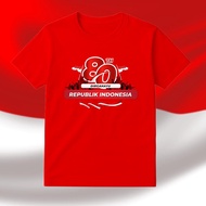 MERAH Fgs-3 Indonesian Red and White T-Shirt / 17 August 2025 Adult T-Shirt / Independence Day T-Shi