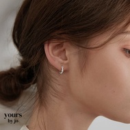 Yours by Jo S925 Sterling Silver Swirl Small Hoop Earrings  (Silver / Gold plated)
