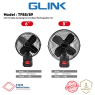 Glink 21V Portable Camping Fan Cordless Rechargeable Fan