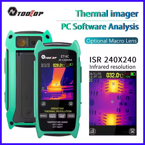 TOOLTOP ET14C -20~550℃ Thermal Imaging Camera ISR 240x240 Peixls Optional Macro Lens Building Therma