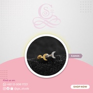 TITANIUM ASTM F-136 SIMPLE CRESENT MOON (SILVER)