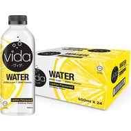 Vida Lemon Flavoured Drinking Water, Zero Sugar, Zero Calories 24 x 500ml