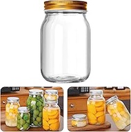 Mason Jars 5oz to 32 oz, Quart Wide Mouth Mason Jar With Airtight Lids,Glass Canning Jars for Fermen