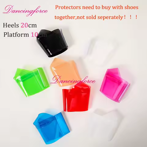 Transparent Pole Dance Boots Protective Cover10CM Platform Training Shoes Protector Wear-Resist Plat