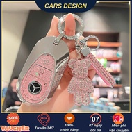 Mercedes C200,C250,C300, E200, E250, E300, S450 Pink, White Bling Bling Key Cover - Key Protective C