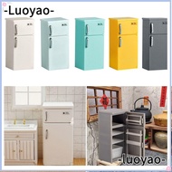 LUOYAO1 Fridge Model, Plastic Kitchen Appliances Mini Fridge, Retro Multicolor 1:24 Blyth Doll Fridg