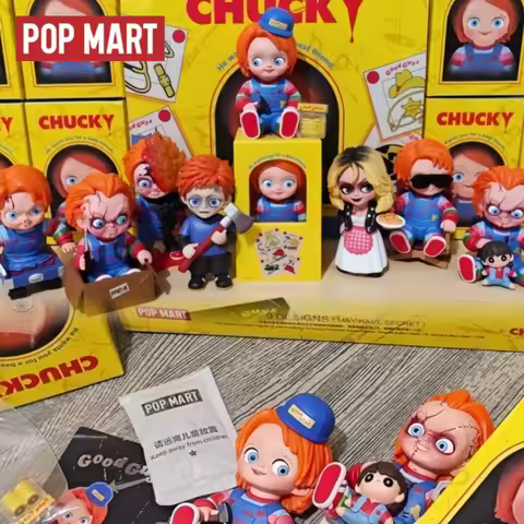 Hot Selling Genuine Popmart Halloween Chucky Ghost Baby Revival Series Surprise Blind Box Trendy Pla