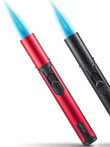 New HONEST Metal Torch Windproof Lighter Refillable Pen Lighter Jet Flame Butane Lighter Kitchen BBQ